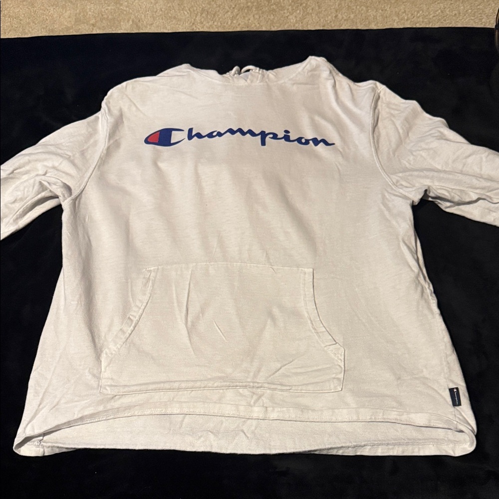 Champion Off-White Hoodie with Logo